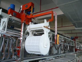Automatic portal-type berrel-plating line